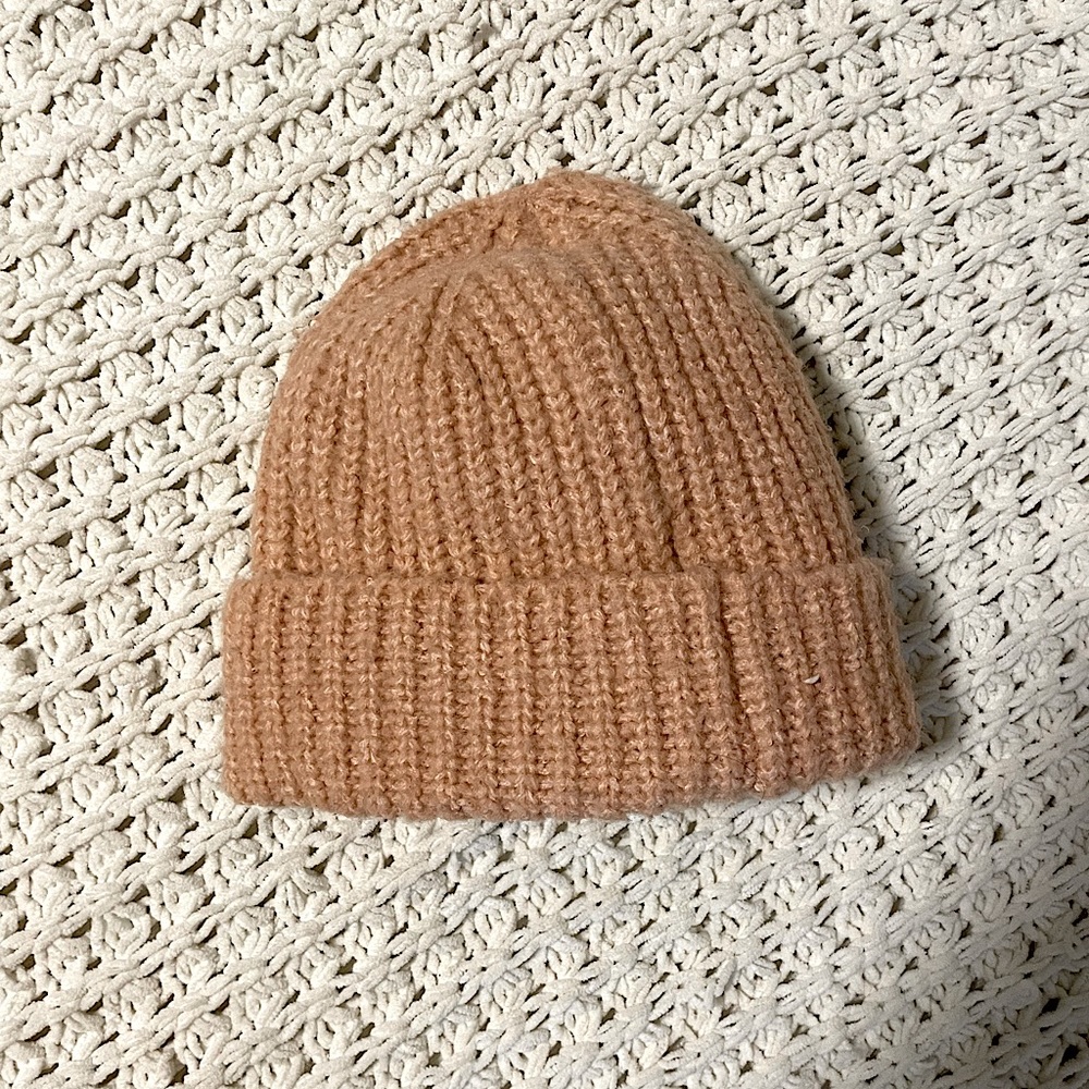 Urban Outfitters knit pink beanie